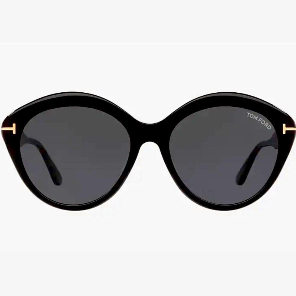 Tom Ford Maxine FT0763 01D Round Polarized Sunglasses. New.